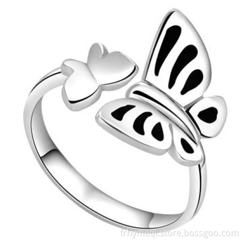 Butterfly 925 Sterling Silver Ring, 9-18-inch Sizes